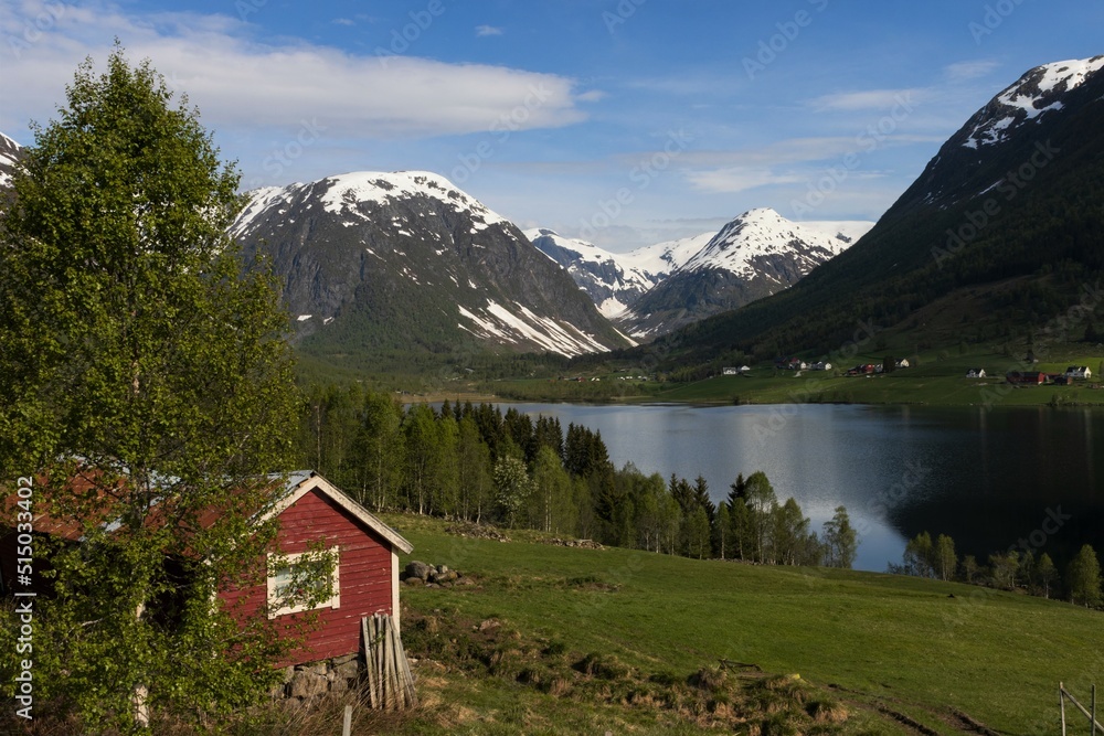 Gorgeous fjord landscape in Norway.