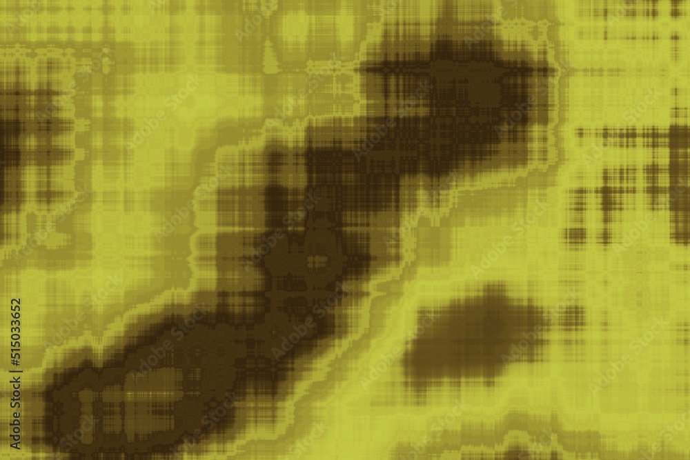 Fototapeta premium Abstract patterned art orange yellowish green gradient grunge illustration.