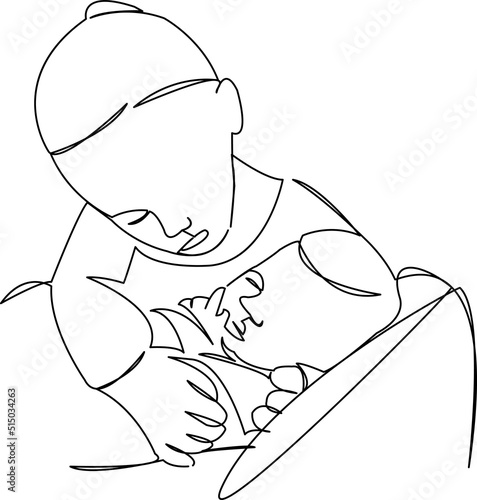 little girl holding a newborn in her arms