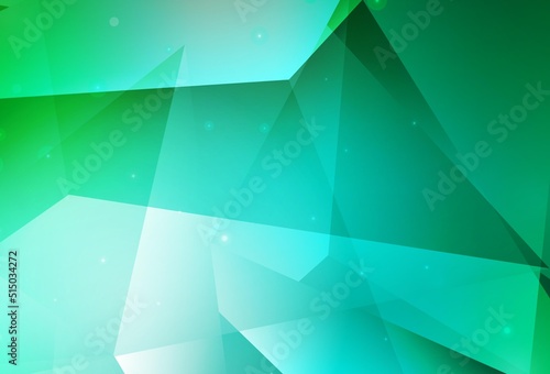 Light Green vector background with polygonal style.