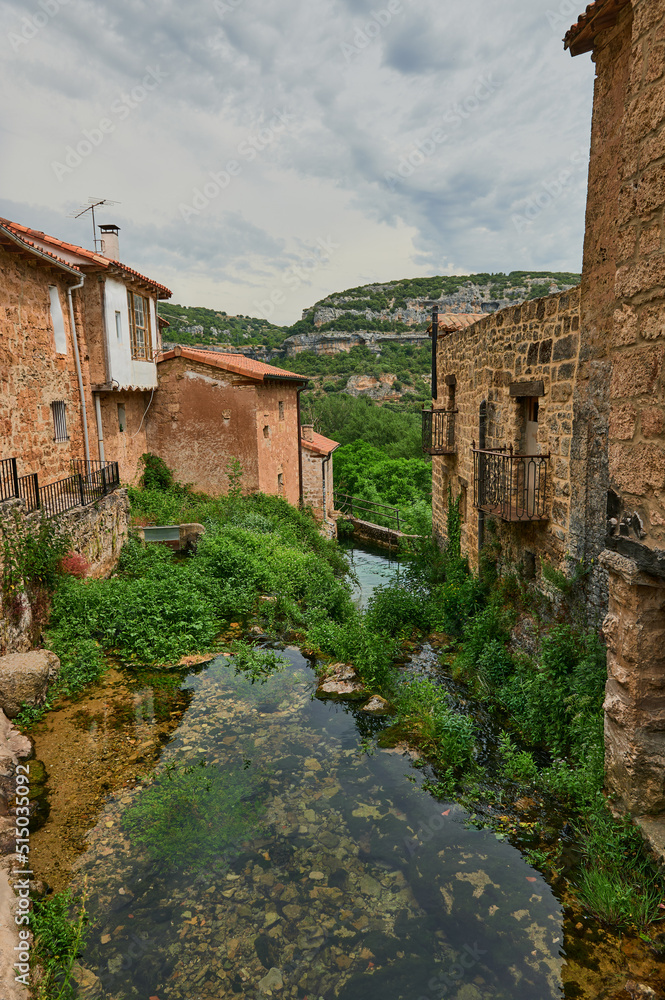 beautiful landscape at little town of Orbaneja del Castillo