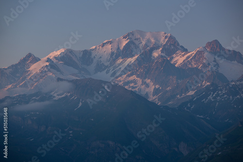 Massif du Mont-Blanc en fin de journée