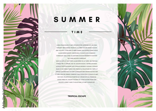 Hawaiian floral design with...