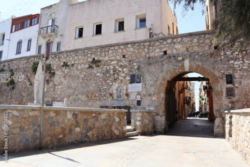 Fototapeta Naklejka Na Ścianę i Meble -  Trapani, Sicily (Italy): Botteghelle Door (Porta delle Botteghelle) the thirteenth century town gate 