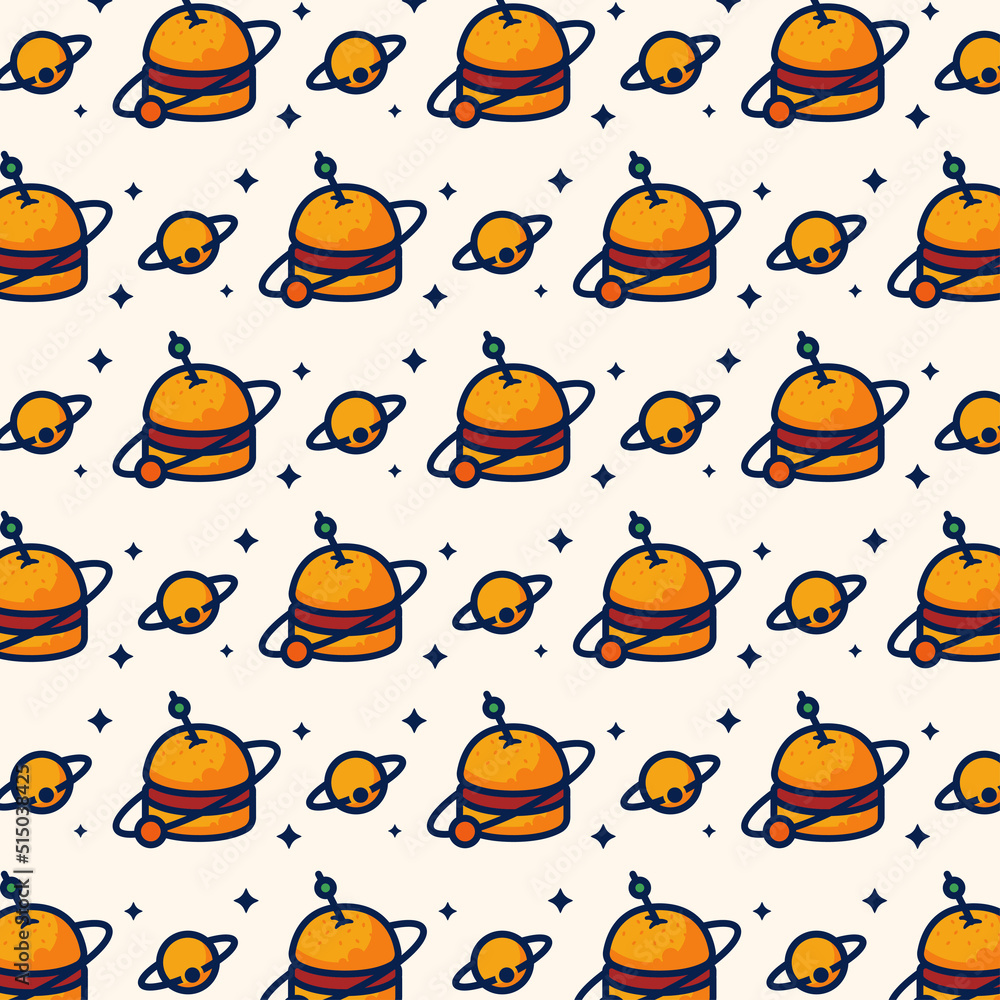 simple seamless burger planet pattern simple seamless burger planet pattern