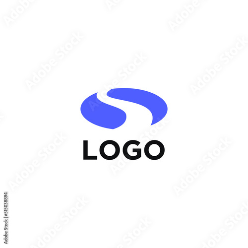 Abstract initial letter S logo design