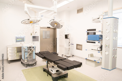 Fototapeta Naklejka Na Ścianę i Meble -  The surgical department, a modern air-conditioned medical module, provides planned and emergency care, performing a wide range of interventions, including laparoscopic and minimally invasive.