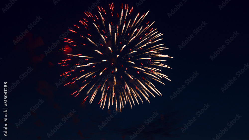 Fireworks light up the sky with dazzling display. Abstract colored firework background with free space for text. Fireworks light up the sky with dazzling display. Abstract colored firework background with free space for text.