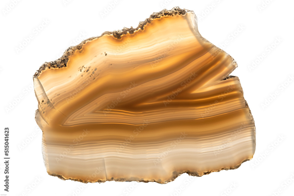 slice of a semi-transparent polished agate slice of a semi-transparent polished agate