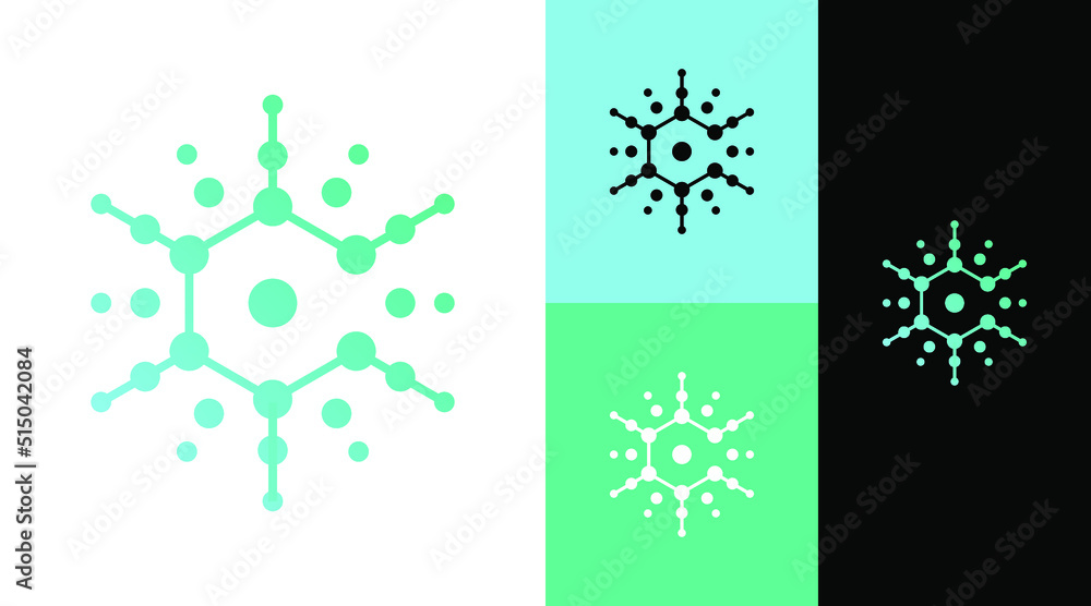 Nano Molecule Science Technology Logo Design Concept Nano Molecule Science Technology Logo Design Concept