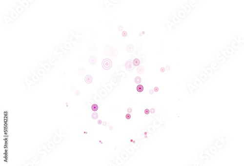 Light Pink  Red vector background with bubbles.