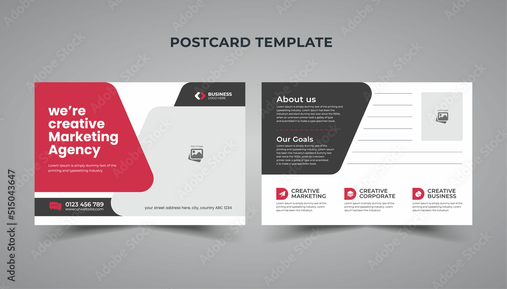 Obraz premium Creative vector illustration of postcard isolated on transparent background. Postal travel card art design. Abstract concept graphic element Corporate business or marketing agency postcard template