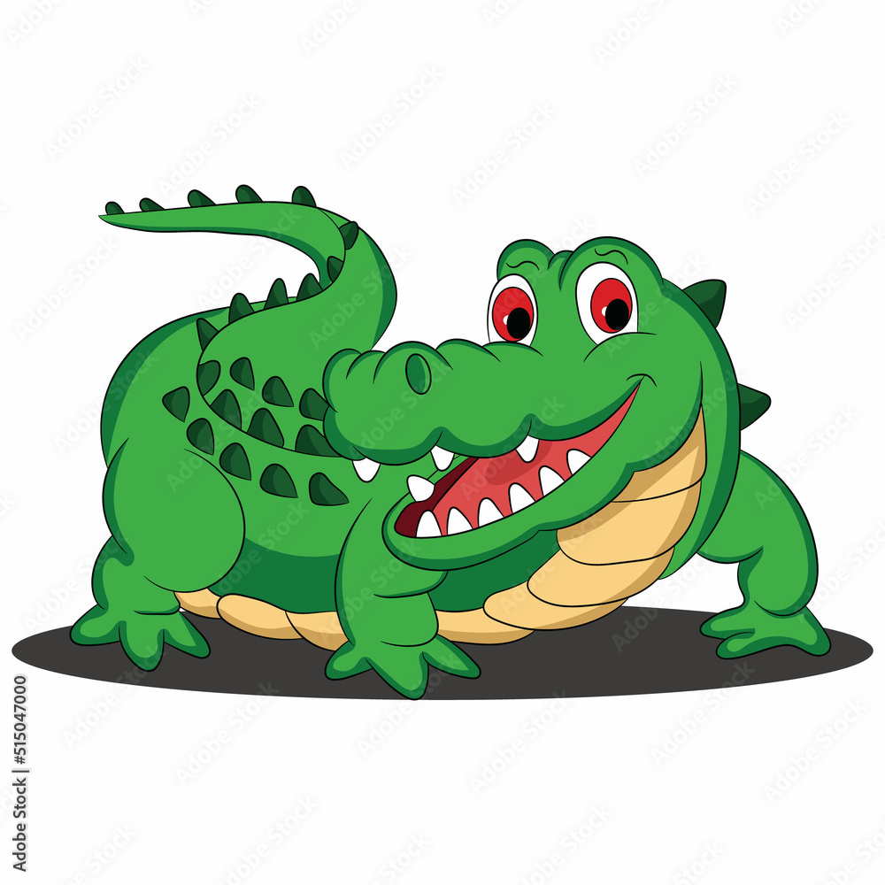 Fototapeta premium Crocodile art illustration Premium Vector