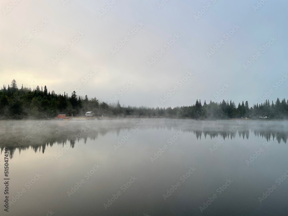 Mist on the lake, Domaine lausanne Quebec, Heavy Fog Mist on the lake, Domaine lausanne Quebec, Heavy Fog