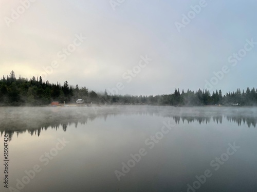 Mist on the lake, Domaine lausanne Quebec, Heavy Fog