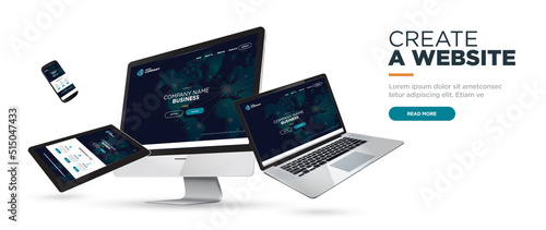 responsive web design concept