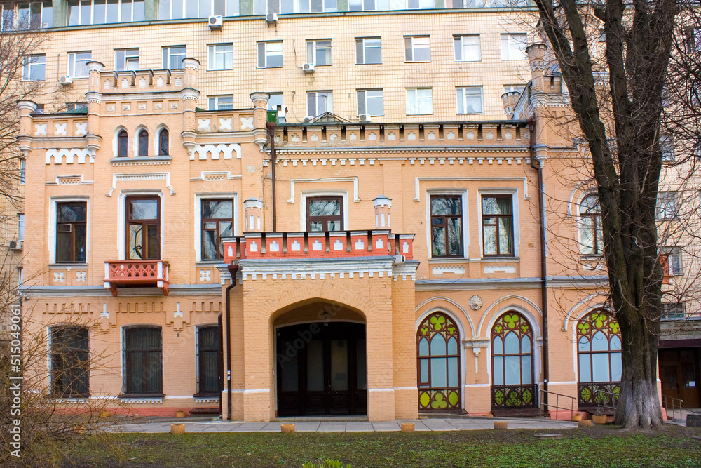 Neo-Renaissance castle of Baron Steingel (now Institute of Orthopedics and Traumatology) in Kyiv, Ukraine