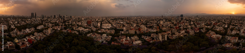 Vista Panorámica de la Ciudad de México. CDMX, México