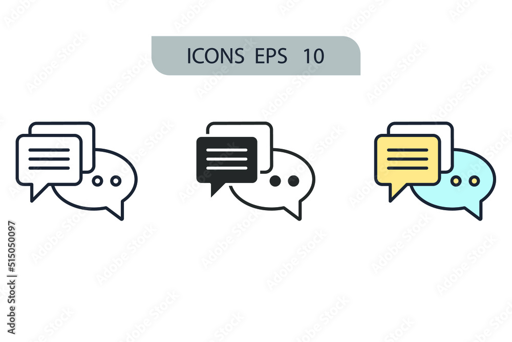 chat icons symbol vector elements for infographic web chat icons symbol vector elements for infographic web