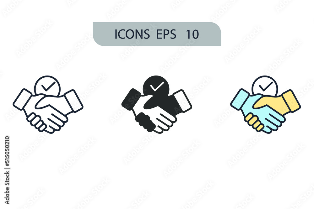 cooperation icons  symbol vector elements for infographic web
