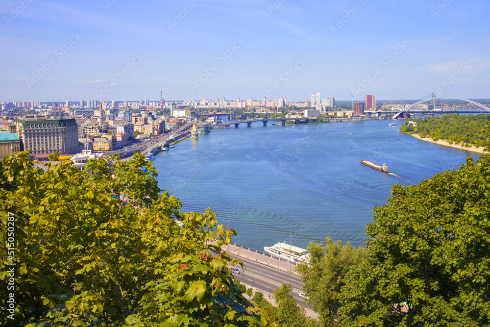 Panorama of Kiev, Ukraine - obrazy, fototapety, plakaty 