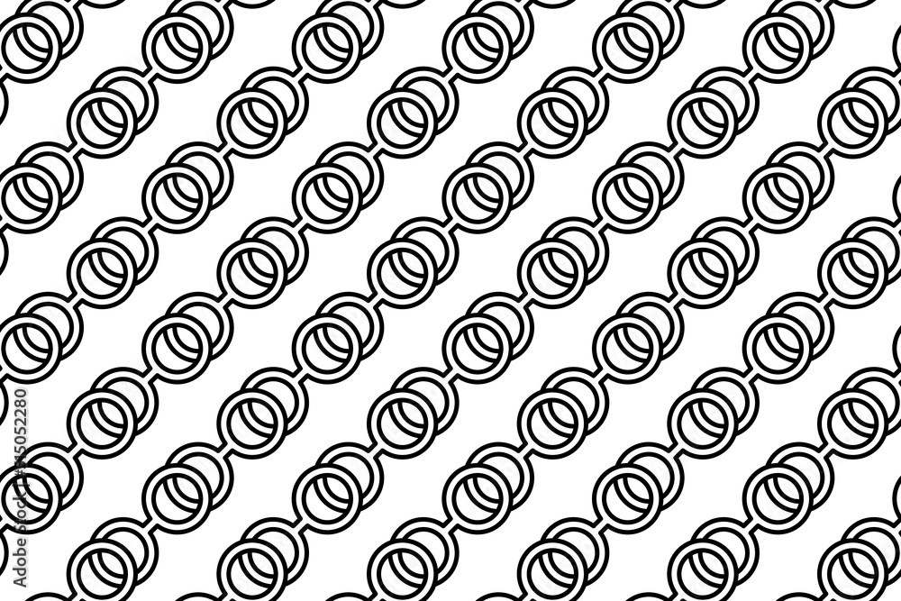 Seamless pattern completely filled with outlines of astrological opposition symbols. Elements are evenly spaced. Vector illustration on white background