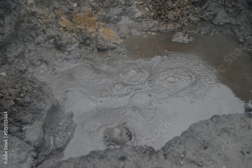 mud pool in a volcanic area in Rotorua, New Zealand 