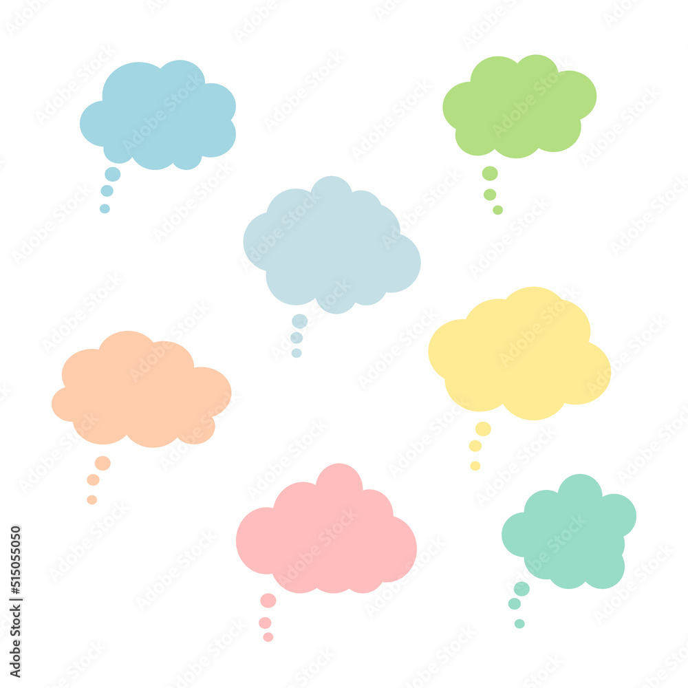 Collection of speech bubbles and dialog balloons