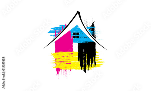 Roofing logo colorfull