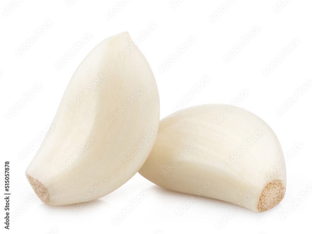 Garlic cloves, isolated on white background Garlic cloves, isolated on white background