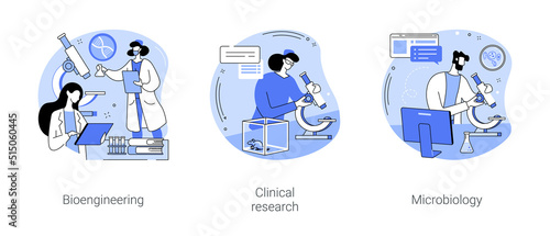 Medical research isolated cartoon vector illustrations se