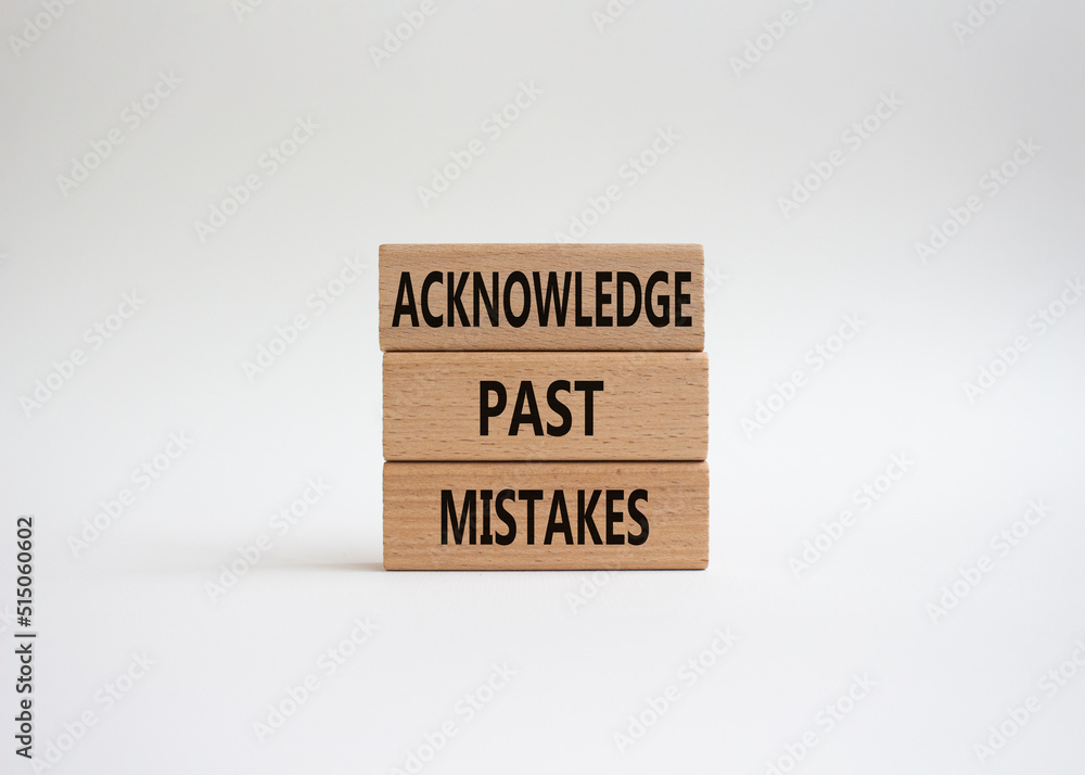 Acknowledge Past Mistakes symbol. Wooden blocks with words Acknowledge Past Mistakes. Beautiful white background. Business and Acknowledge Past Mistakes. Copy space. Acknowledge Past Mistakes symbol. Wooden blocks with words Acknowledge Past Mistakes. Beautiful white background. Business and Acknowledge Past Mistakes. Copy space.