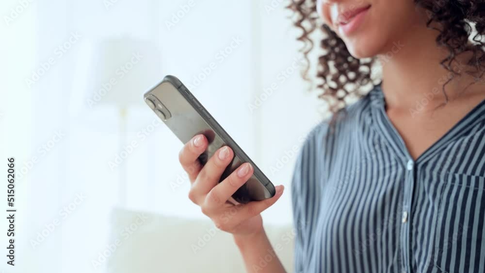 Happy girl using cellphone, holding smartphone. Close up Happy girl using cellphone, holding smartphone. Close up
