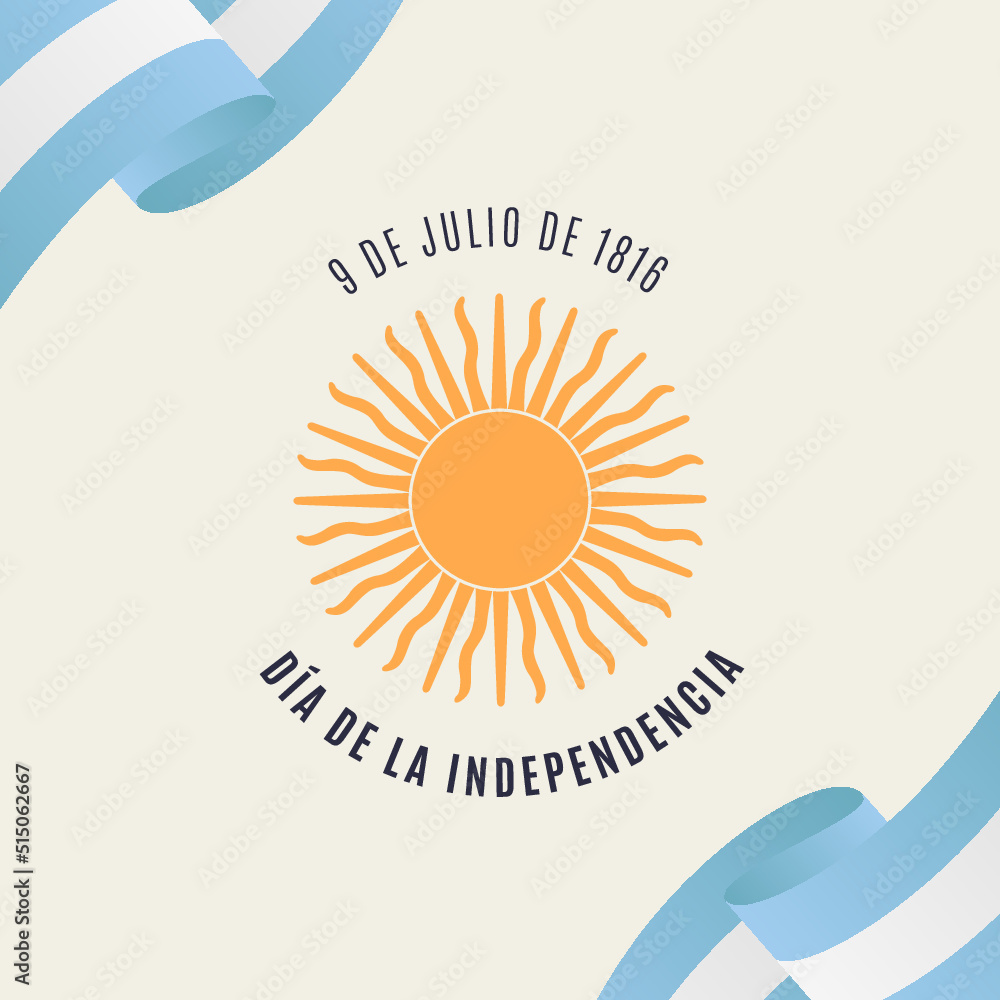 9 de Julio, día de independencia argentina. - obrazy, fototapety, plakaty 