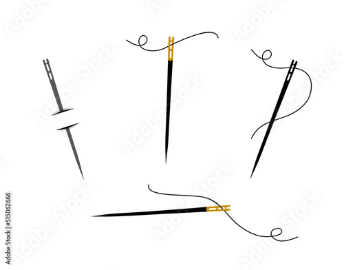 Sewing needles for the visually impaired. Set of needle