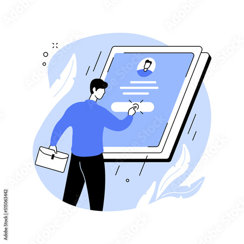 Apply for jobs abstract concept vector illustration.