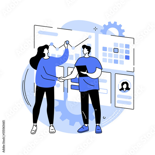 Customer relationship management abstract concept vector illustration.