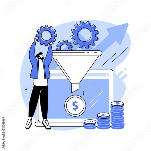 Conversion rate optimization abstract concept vector illustration.