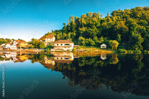 Ilz River and Lake nearby Passau, Lower Bavaria photo