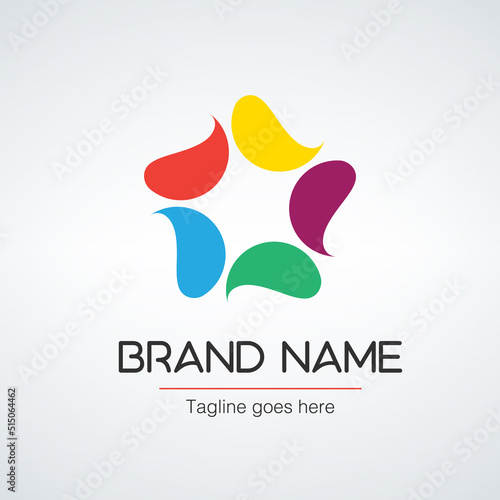 Five point Star Logo design...