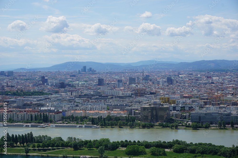 A view across Vienna from the Donauturm
