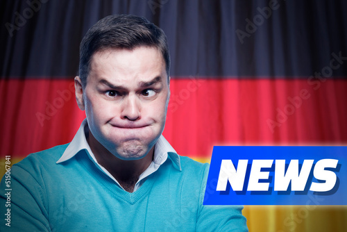Vászonkép German TV propagandist and charlatan: political polarization, post-truth politics