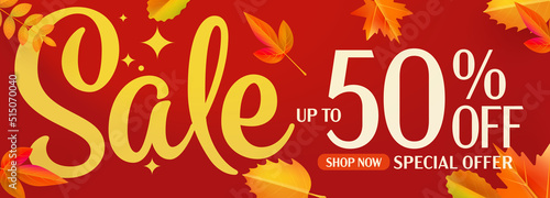 Up to fifty percent off autumn sale special offer