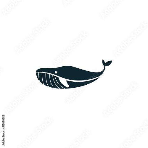 Whale icon logo illustration template vector