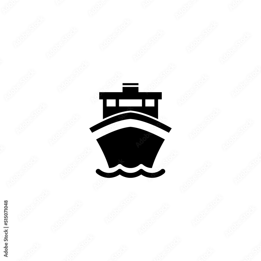 flat ship icon illustration design, simple ship symbol template vector flat ship icon illustration design, simple ship symbol template vector