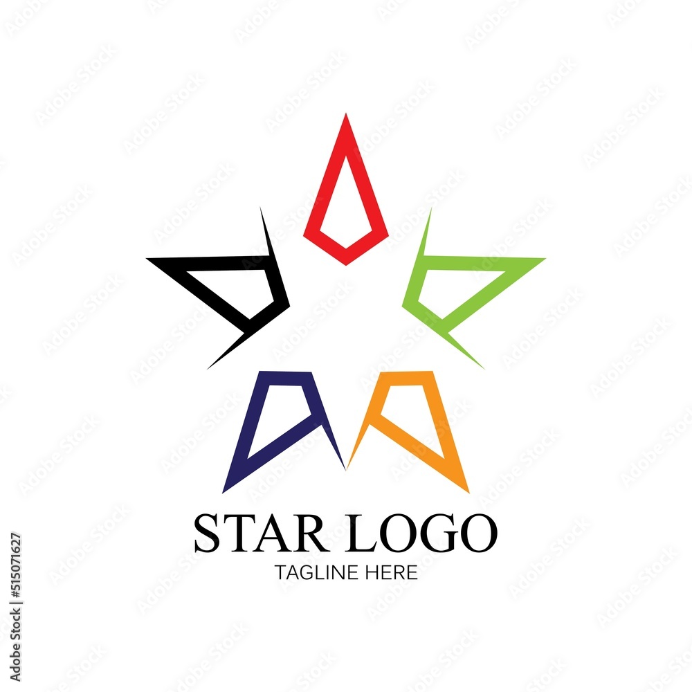 Fototapeta premium Star icon Template vector illustration design
