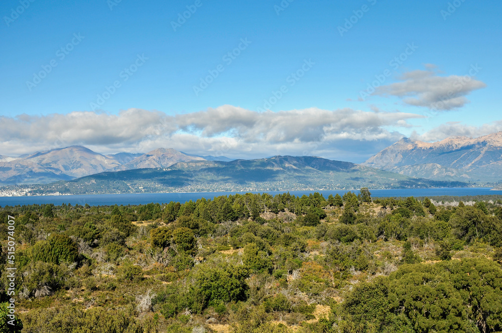 View of Bariloche Lago Nahuel Huapi, morning