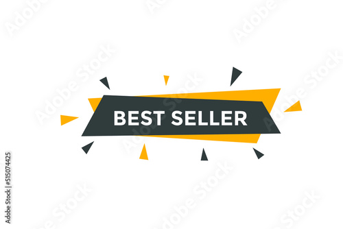 Best seller speech bubble. Best seller text symbol. 
