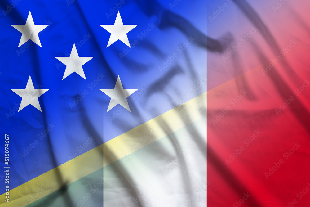 Solomon Islands and France state flag international negotiation FRA SLB