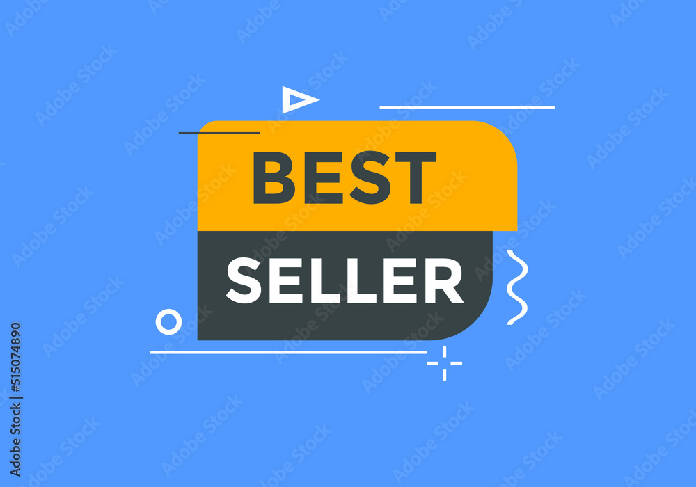 Best seller text button. Best seller speech bubble. label sign template
